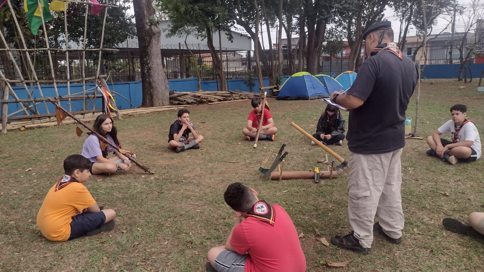 Acampamento “O Lenhador” no Clube Escola Curuçá